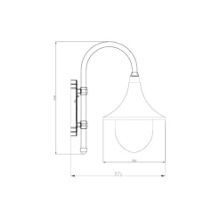 Best Seinävalaisin Kartano TR-U 245x375x440 mm musta Ulkoseinävalaisimet