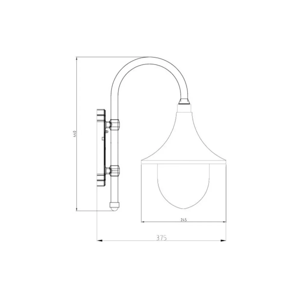 Best Seinävalaisin Kartano TR-U 245x375x440 mm musta Ulkoseinävalaisimet