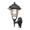 Online Seinävalaisin Parma 7235-750 240x290x480 mm yläsuunta liiketunnistimella musta Ulkovalaisimet Liiketunnistimella