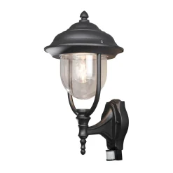 Online Seinävalaisin Parma 7235-750 240x290x480 mm yläsuunta liiketunnistimella musta Ulkovalaisimet Liiketunnistimella