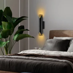 Discount Seinävalaisin Halo, musta Seinävalaisimet