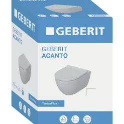 Seinä-WC-istuin Acanto Turboflush, Soft close -kannella, valkoinen*Geberit Discount