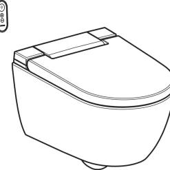 Seinä-WC-istuin Alba, pesevä, valkoinen*Geberit