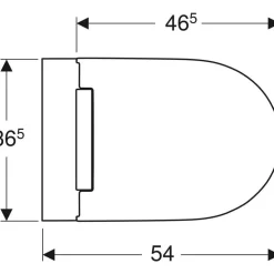 Seinä-WC-istuin ONE Turboflush, kromin värinen Design-kansi*Geberit Online