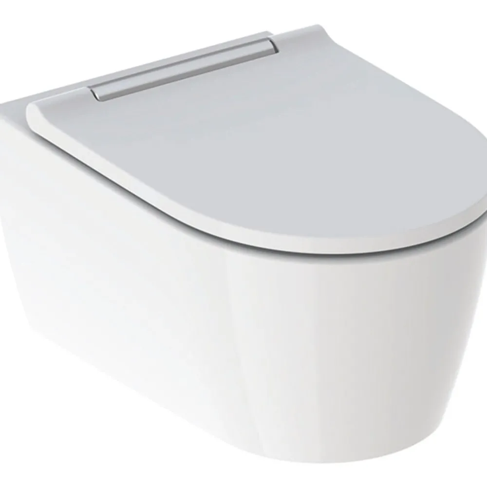 Seinä-WC-istuin ONE Turboflush, kromin värinen Design-kansi*Geberit Online