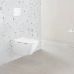 Outlet Seinä WC-istuin Smyle Square, ilman kantta, valkoinen Seinä-Wc
