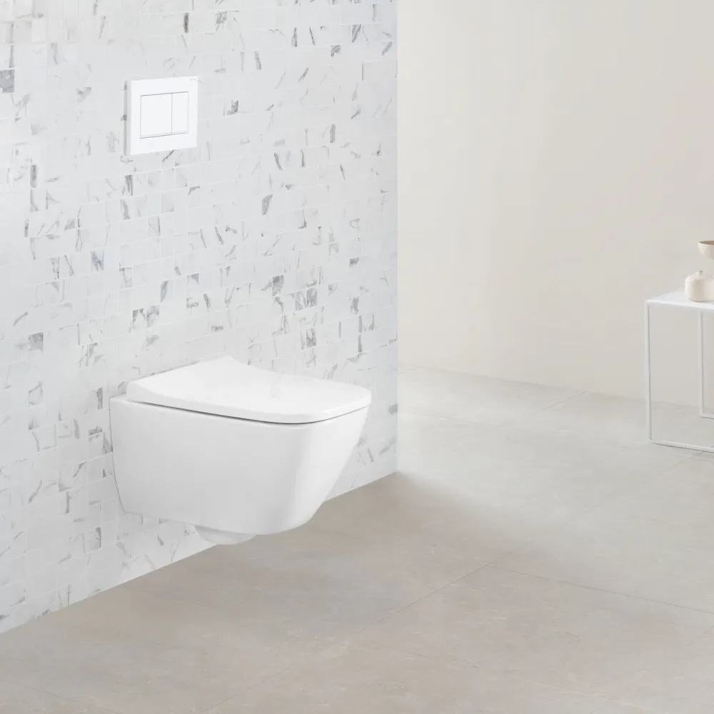 Outlet Seinä WC-istuin Smyle Square, ilman kantta, valkoinen Seinä-Wc