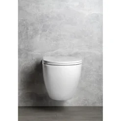 Seinä-WC-istuin Infinity Rimless, huuhtelukaulukseton, valkoinen*Interia New