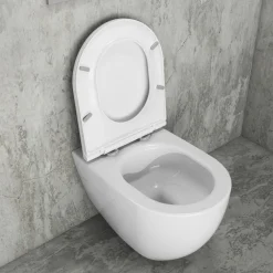 Seinä-WC-istuin Infinity Rimless, huuhtelukaulukseton, valkoinen*Interia New