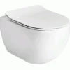 Seinä-WC-istuin Glomp, huuhtelukaulukseton, valkoinen*Lavabo