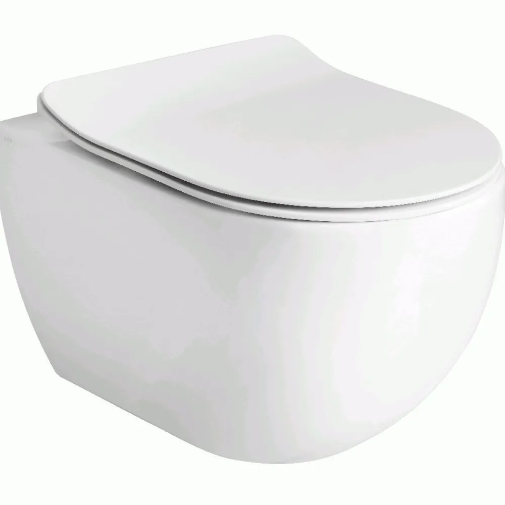 Seinä-WC-istuin Glomp, huuhtelukaulukseton, valkoinen*Lavabo