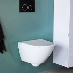 Seinä WC-paketti Spola, täydellinen, musta painike*Bathlife Best
