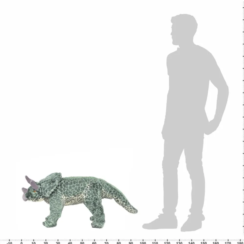 Seisova leludinosaurus Triceratops XXL plyysi vihreä*FinePRICE Online