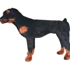 Clearance Seisova pehmolelu rottweiler musta ja valkoinen XXL Lelut