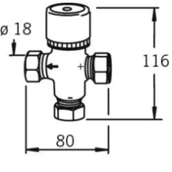 Best Sekoitusventtiili 421015 DN15/Cu18 37-65°C Venttiilit