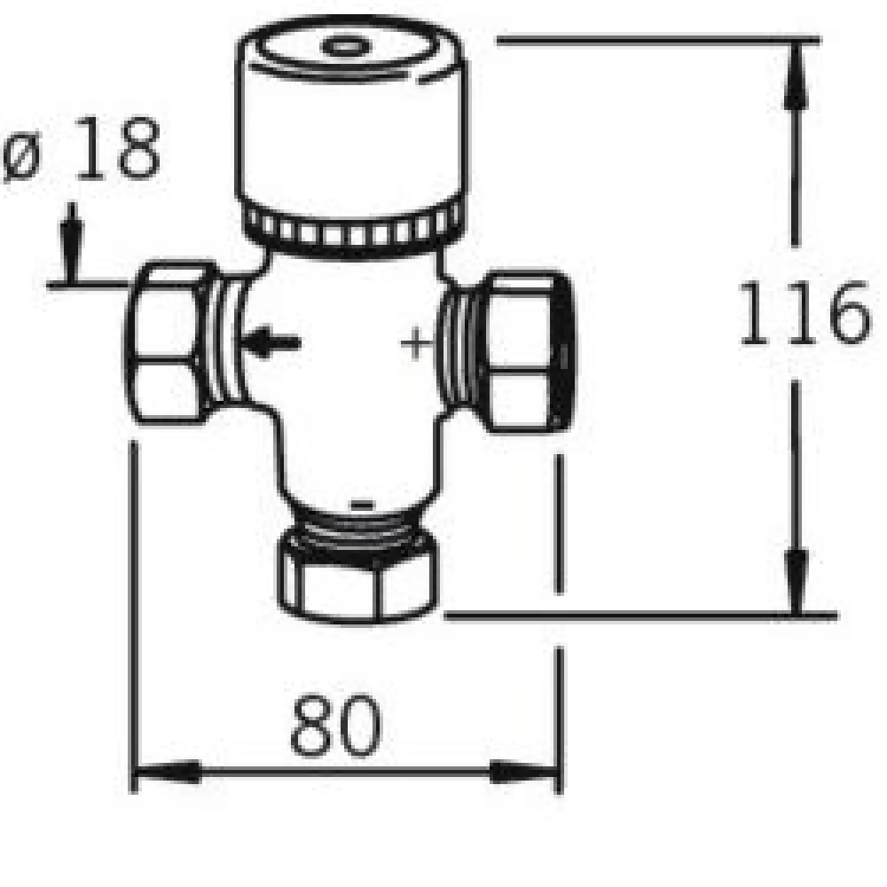Best Sekoitusventtiili 421015 DN15/Cu18 37-65°C Venttiilit