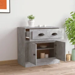 Senkki betoninharmaa 70x35,5x67,5 cm tekninen puu (16428)*FinePRICE Outlet