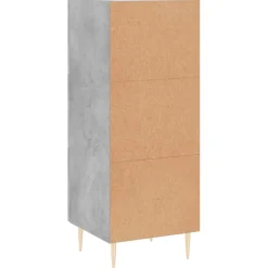 Hot Senkki betoninharmaa 34,5x34x90 cm tekninen puu (28592) Senkit