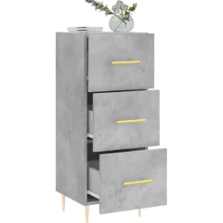 Hot Senkki betoninharmaa 34,5x34x90 cm tekninen puu (28592) Senkit