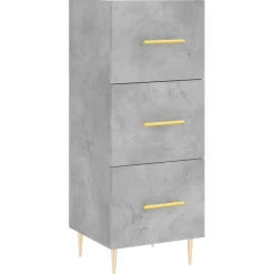 Hot Senkki betoninharmaa 34,5x34x90 cm tekninen puu (28592) Senkit
