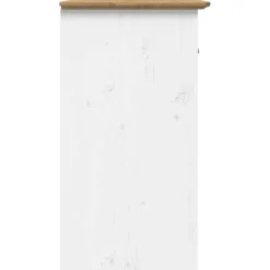 Hot Senkki BODO valkoinen/ruskea 115,5x44x80 cm täysi mänty (55066) Senkit