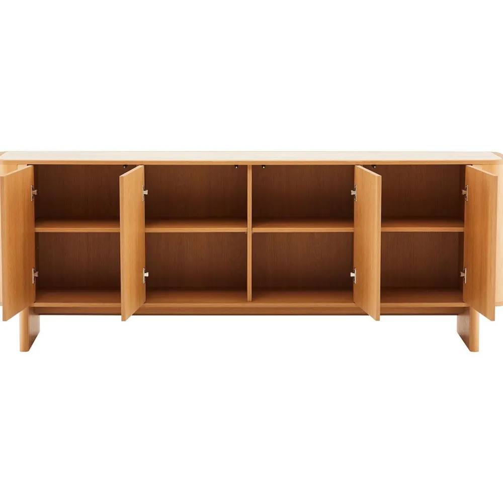 Best Senkki MORBEN 202,5x42xK75 cm, tammikoristeinen melamiini, beige Senkit