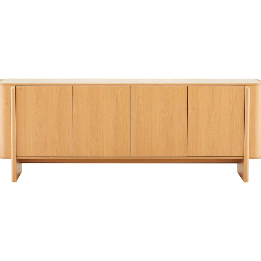 Best Senkki MORBEN 202,5x42xK75 cm, tammikoristeinen melamiini, beige Senkit