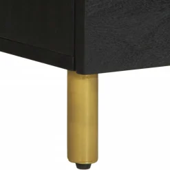 Hot senkki Musta 60x33x75 cm suunniteltu puu (17651) Senkit