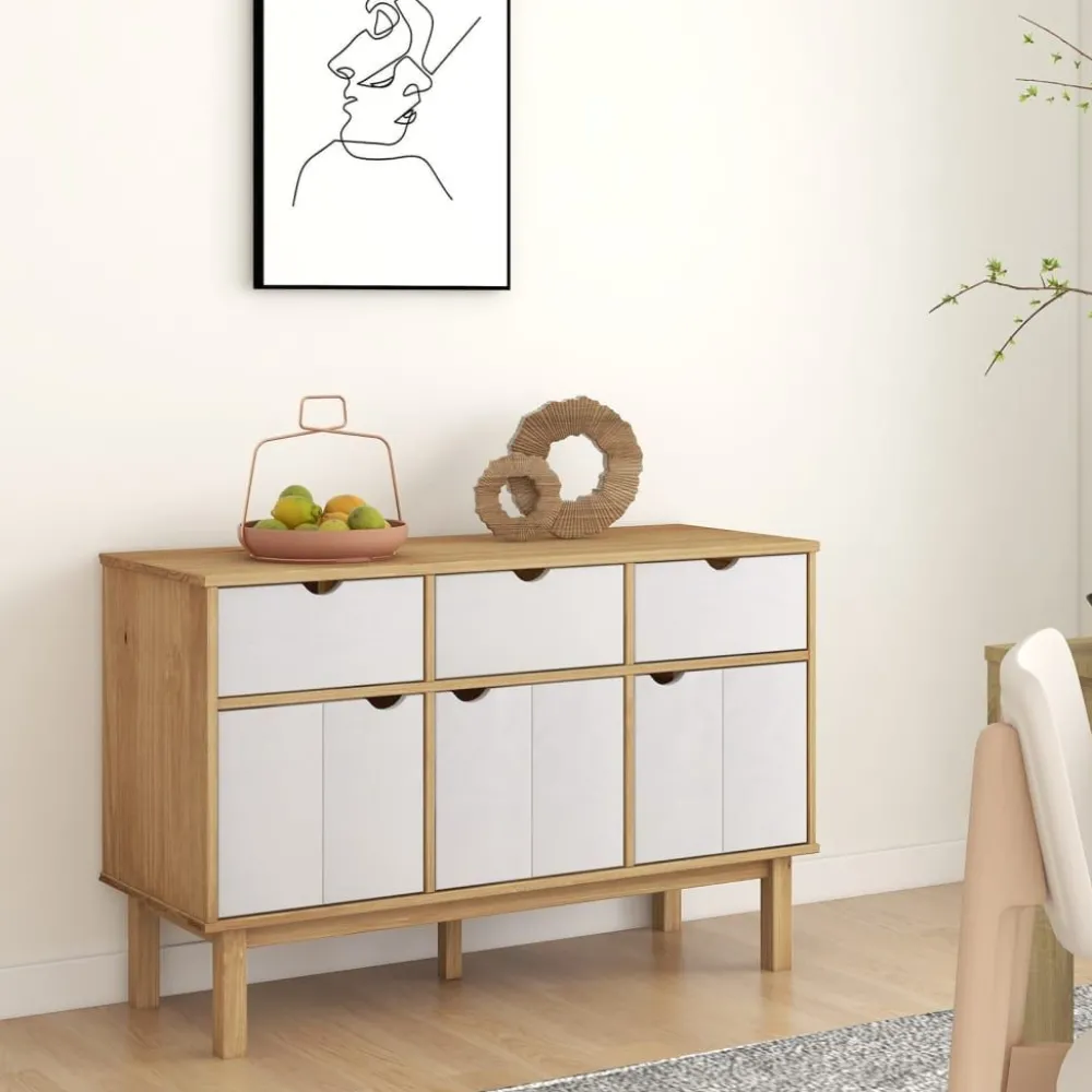Outlet Senkki Otta 114x43x73,5cm, mänty, eri värejä Senkit