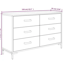 New Senkki 110x35x70 cm mänty musta Senkit