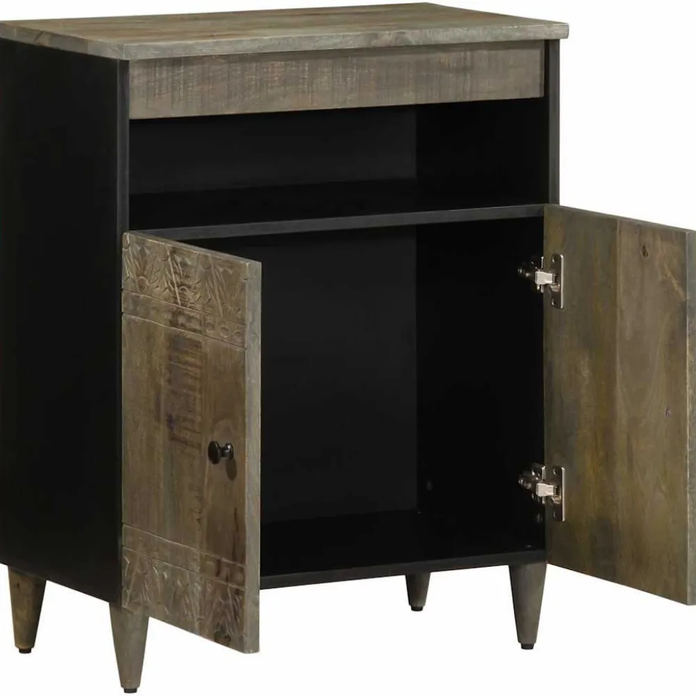 New Senkki 60x33x75 cm täysi mangopuu (17817) Senkit