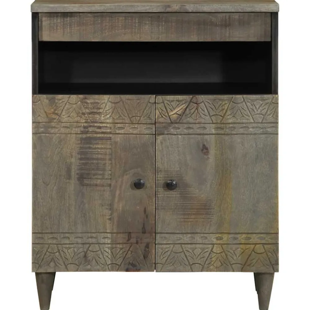 New Senkki 60x33x75 cm täysi mangopuu (17817) Senkit