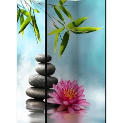 Sermi Water Lily and Zen Stones 135x172cm*Artgeist Clearance