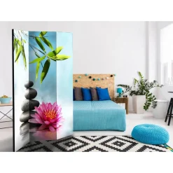 Sermi Water Lily and Zen Stones 135x172cm*Artgeist Clearance