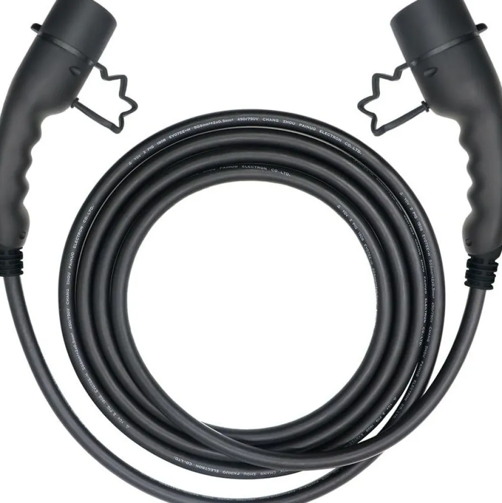 Sähköauton latauskaapeli EV, Type2, 3-vaihe, 16A, 11kW, 5m kaapeli, Mode3*Motorwerk New