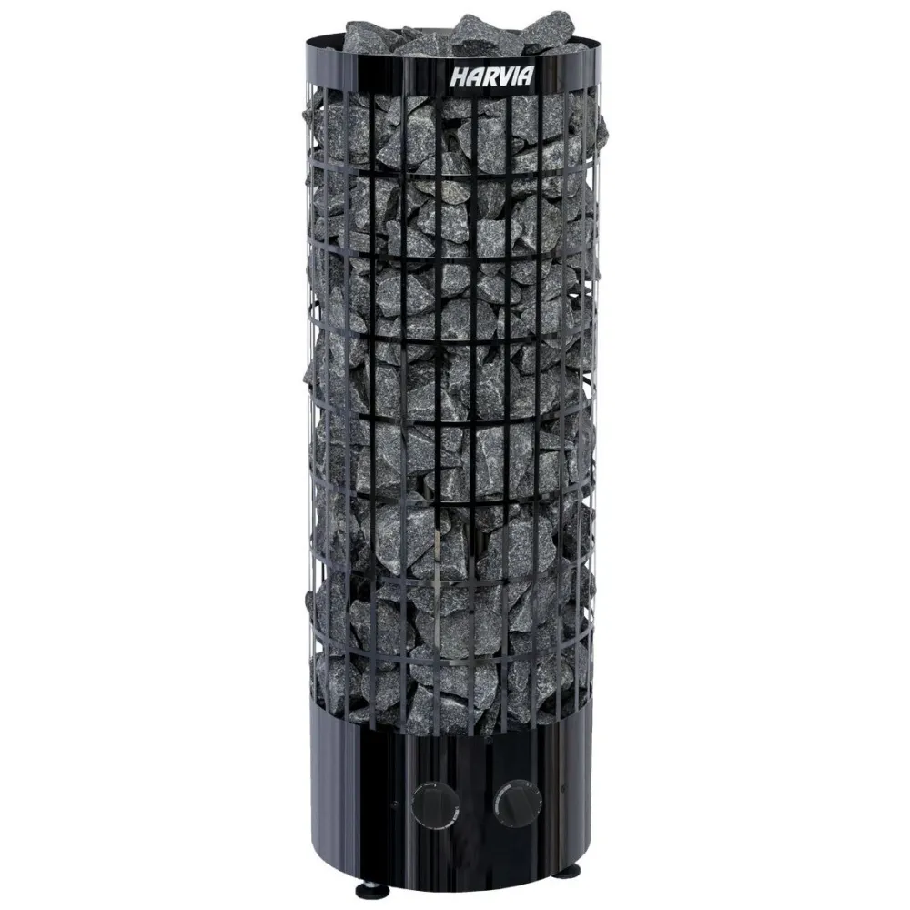 Sähkökiuas Cilindro PC70 Black Steel 7 kW 6-10 m³ kiinteä ohjaus*Harvia Online