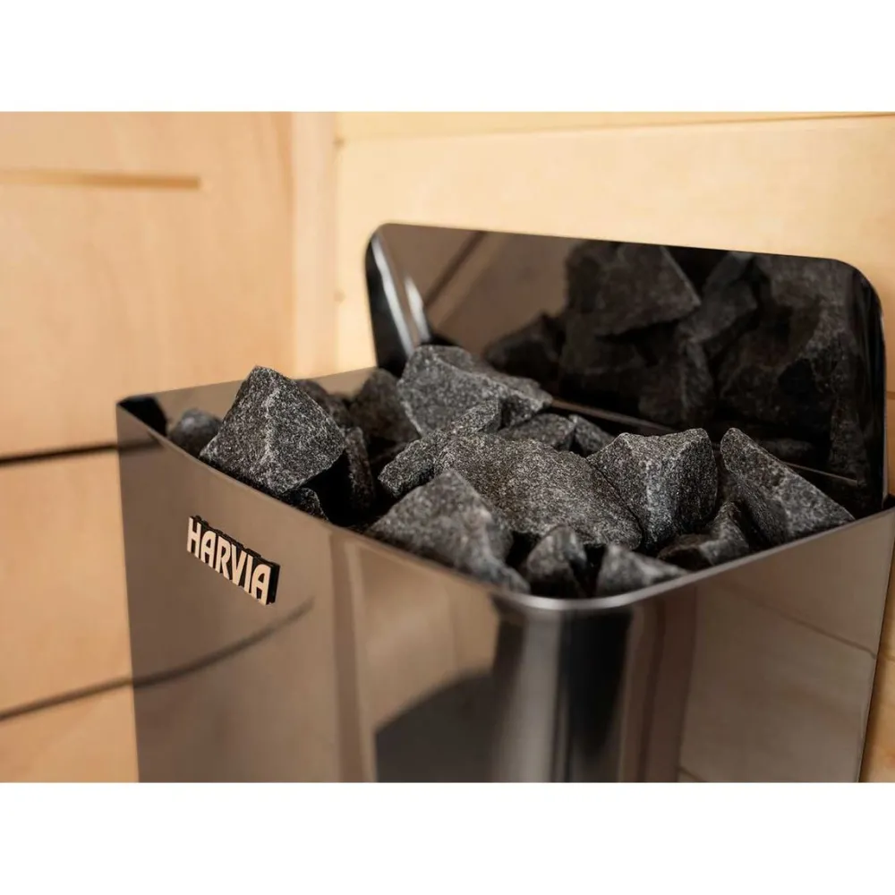 Best Sähkökiuas The Wall SW60 Black Steel 6 kW 5-8 m³ kiinteä ohjaus Harvia-Kiukaat