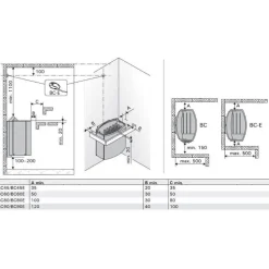 Sähkökiuas Vega BC60 6 kW 5-8 m³ kiinteä ohjaus*Harvia Discount