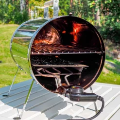 Sähkösavustin 1100W termostaatti 57 x 26 x 41 cm ruostumaton teräs*Kobe Clearance