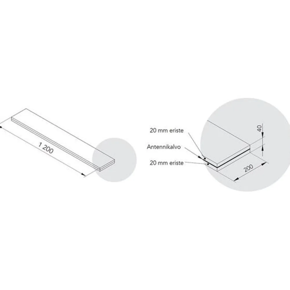 Outlet Signaalivahvistin FF-SIGNAL 30 300x1200 mm Finnfoam Lämpöeriste|Polyuretaanilevyt