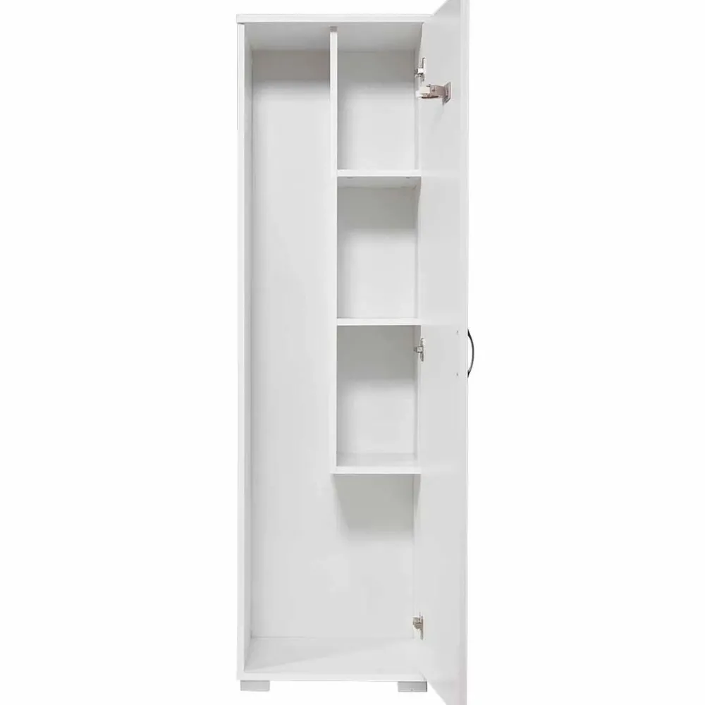 Outlet Siivouskaappi Tuval 063, leveys 50cm, korkeus 176cm, valkoinen Siivouskaapit