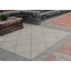 Outlet Sileä betonilaatta 490x490x60mm harmaa Betonilaatat