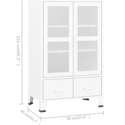 Säilytysarkku 70x40x115cm, metalli, eri värejä*FinePRICE Outlet