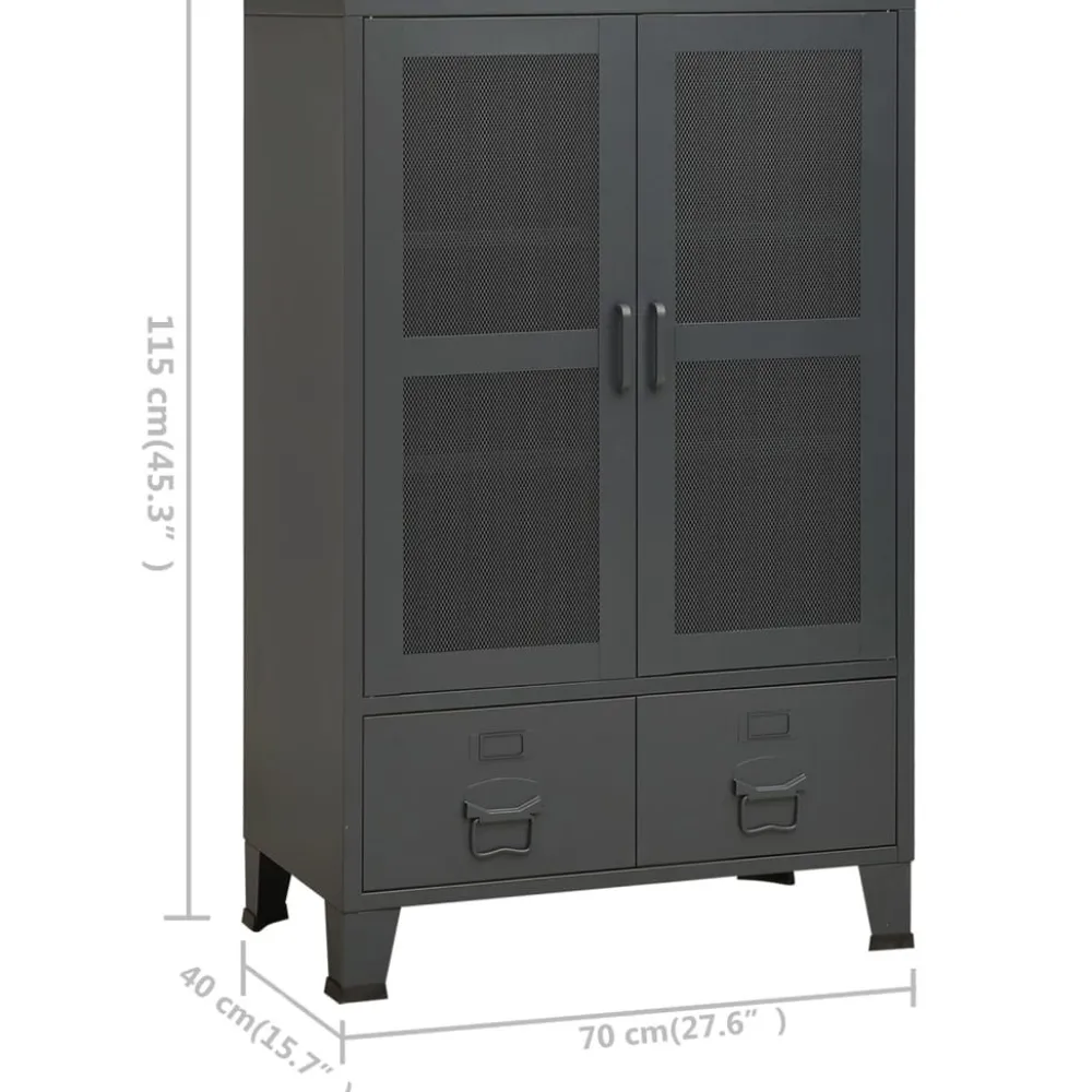 Säilytysarkku 70x40x115cm, metalli, eri värejä*FinePRICE Outlet