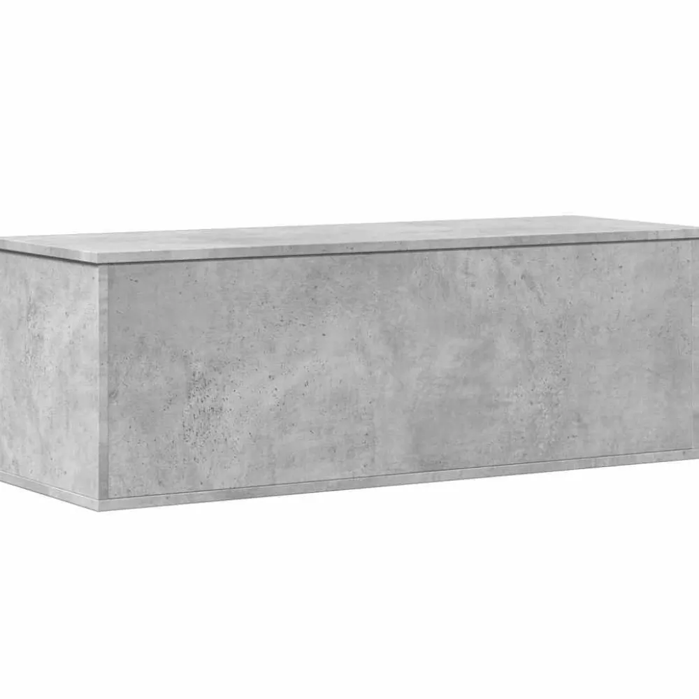 Säilytyslaatikko betoninharmaa 102x35x35 cm tekninen puu (40691)*FinePRICE Clearance