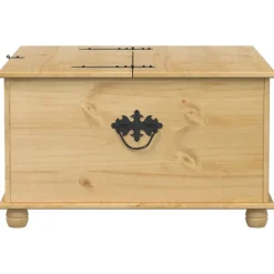 New Säilytyslaatikko Corona 90x78x45 cm täysi mänty (02770) Säilytysarkut