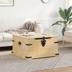 Hot Säilytyslaatikko Corona 78x78x45 cm täysi mänty (02771) Säilytysarkut