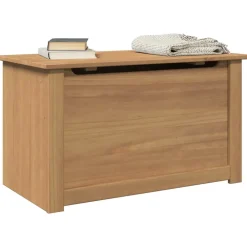 Säilytyslaatikko kannella Panama 79x42x46 cm täysi mänty (16387)*FinePRICE