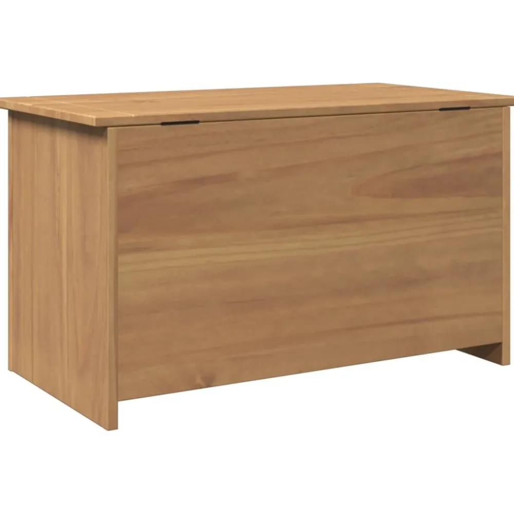 Säilytyslaatikko kannella Panama 79x42x46 cm täysi mänty (16387)*FinePRICE