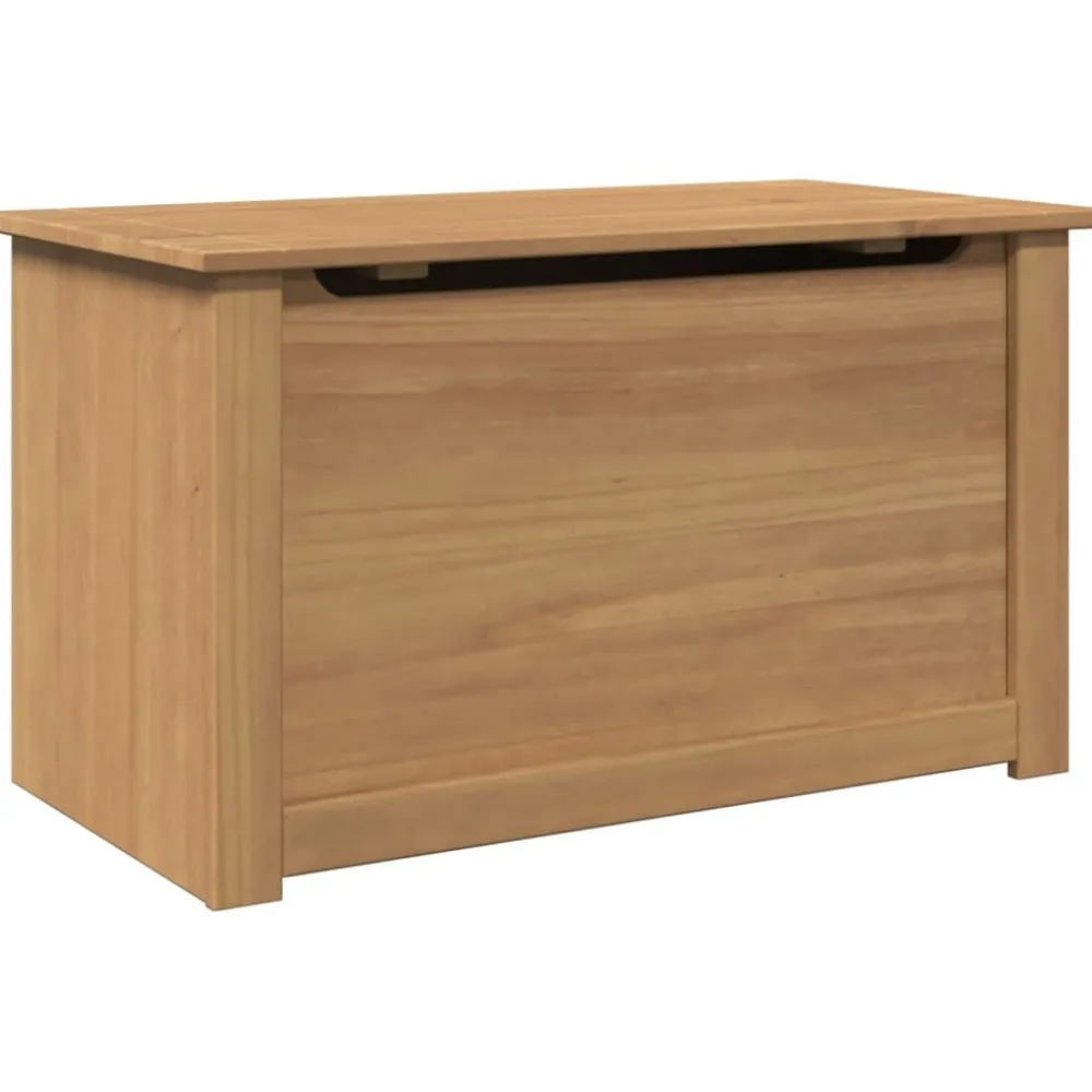 Säilytyslaatikko kannella Panama 79x42x46 cm täysi mänty (16387)*FinePRICE